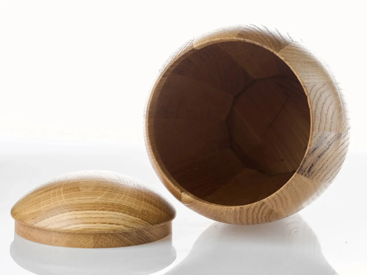 Spherical Oak Urn