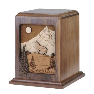 Spirit of the Wild Wooden Cremation Urn