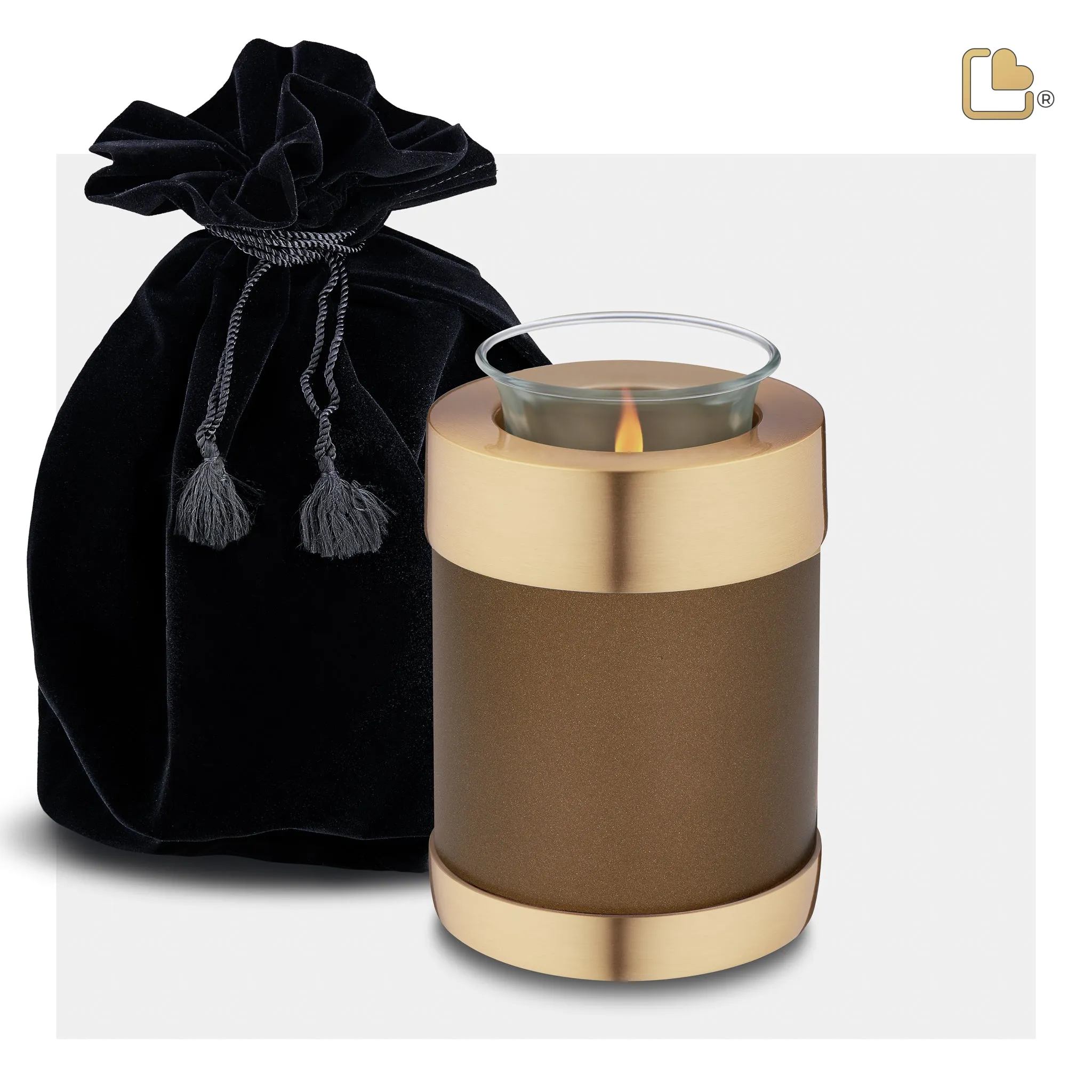 Tealight Auburn Cremation Urn