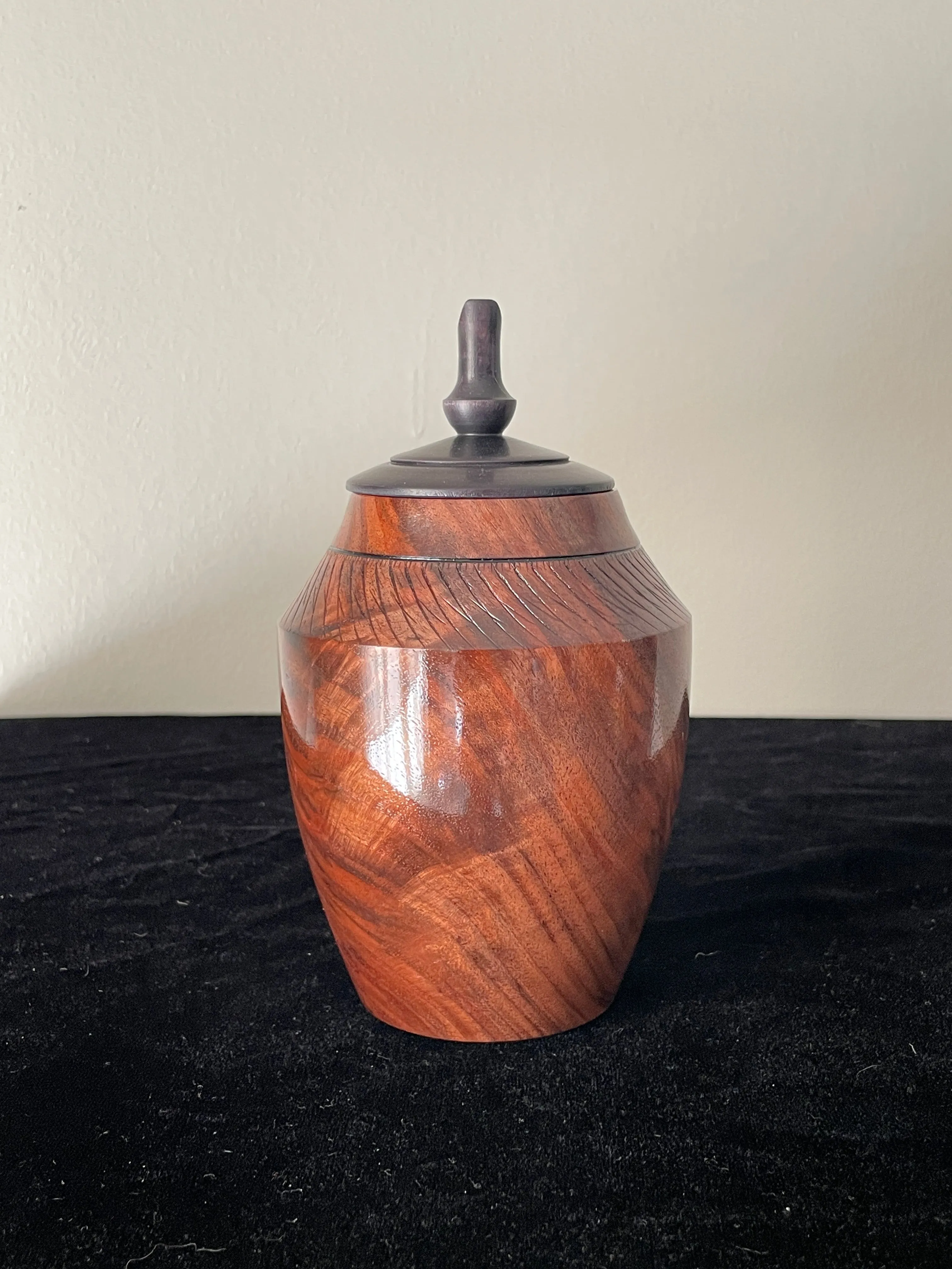 Walnut Turned Pet Urn