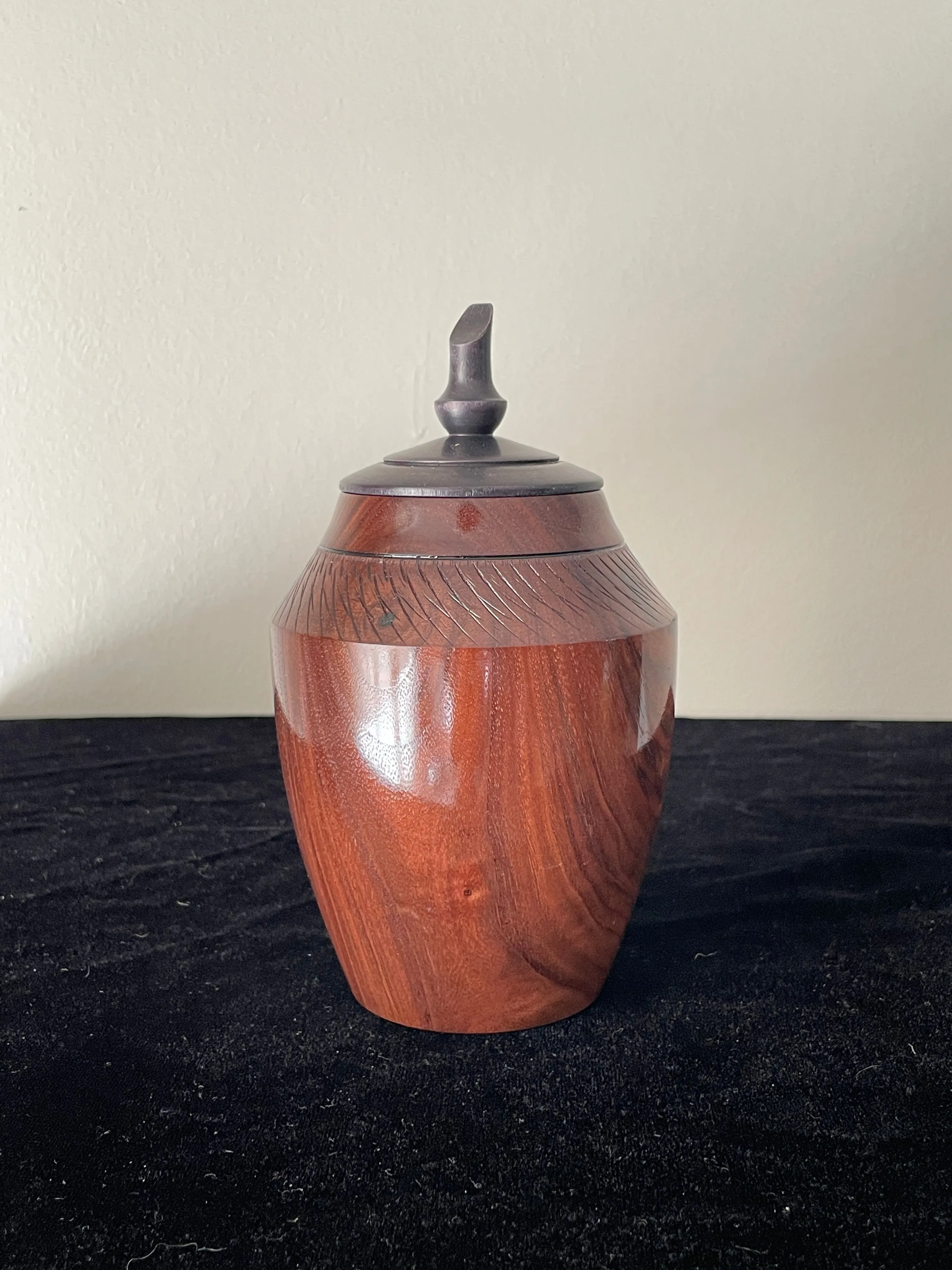 Walnut Turned Pet Urn