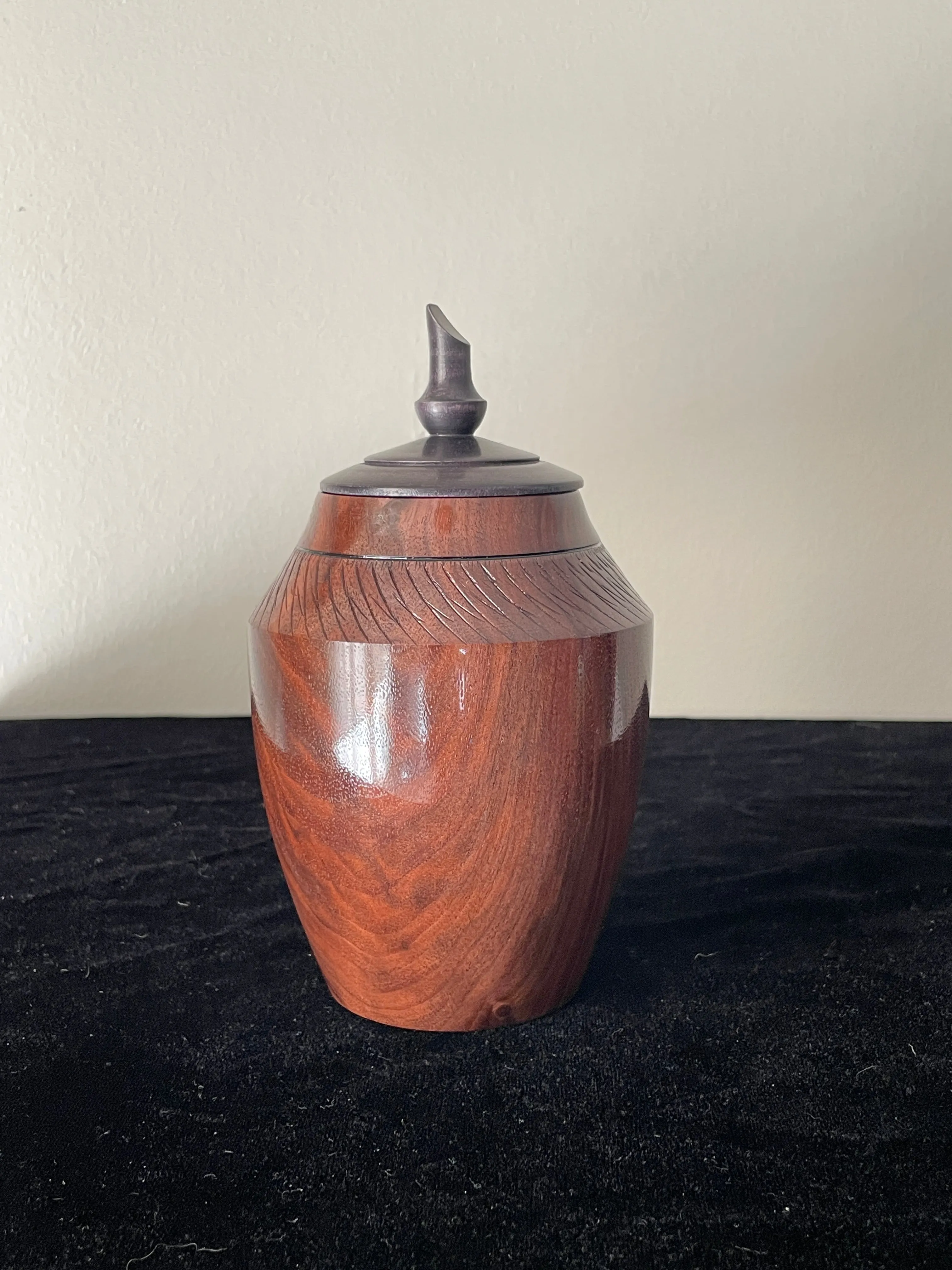 Walnut Turned Pet Urn