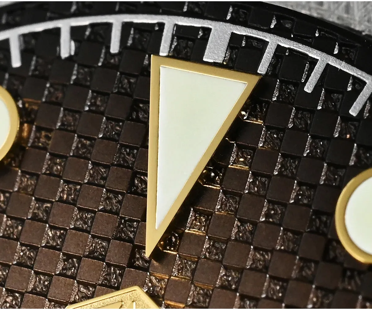 ★Weekly Deal★San Martin 3D Waffle Dial Automatic Watcth SN0128