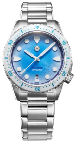 Zelos Mako 300m Diver Lagoon Blue